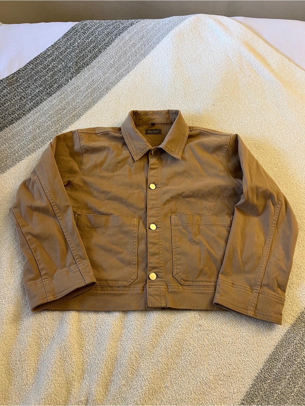 DL1961 Tilda Shirt Jacket Khaki Women’s XS Cropped Chore Utility